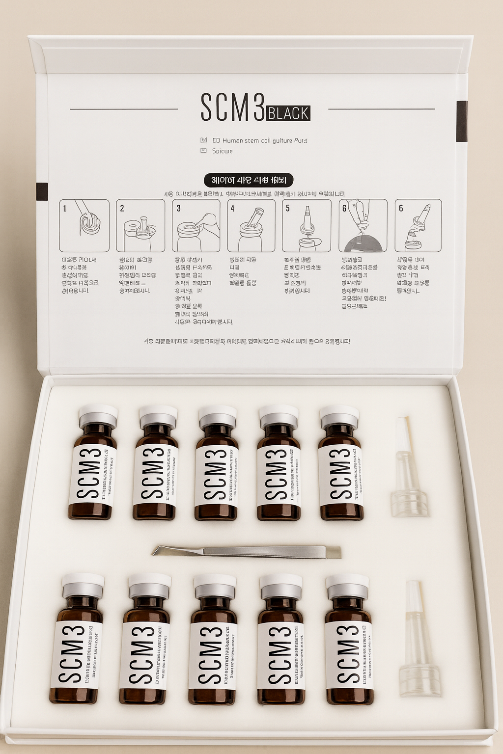 Antrogen SCM3 Black 2ml × 10 Vials | Human Stem Cell Conditioned Media Hair & Scalp Booster