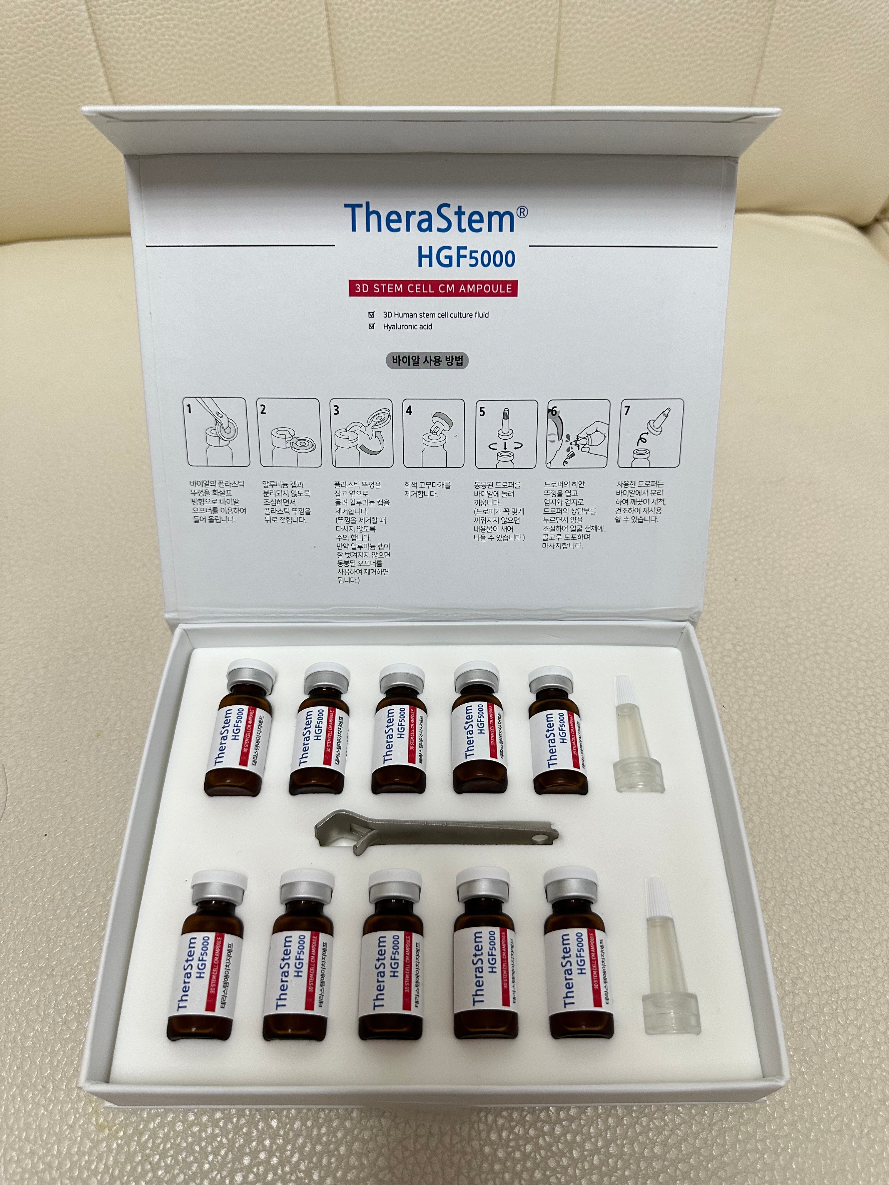 Therastem HGF5000 Stem Cell Ampoule 2ml × 10 Vials – Advanced Skin Regeneration & Anti-Aging Serum